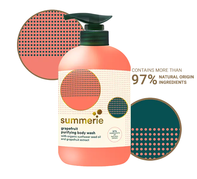 Summerie Grapefruit Body Wash for Women | Purifying and Brightening