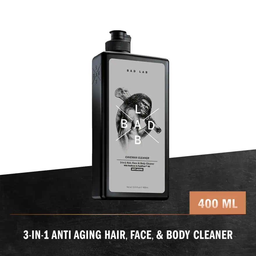 Bad Lab Anti-Aging 3-in-1 Caveman Cleaner for Face, Body & Hair | 400ml