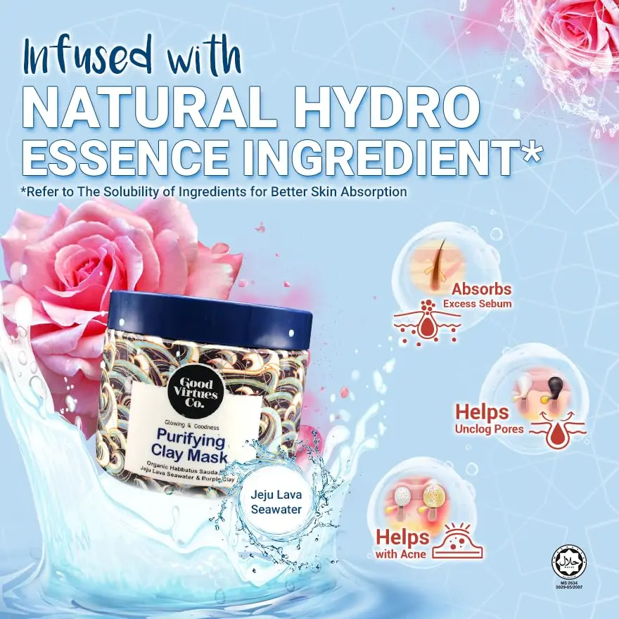 Good Virtues Co. Purifying Pollution+Acne Defense Purple Clay Mask | 100 g