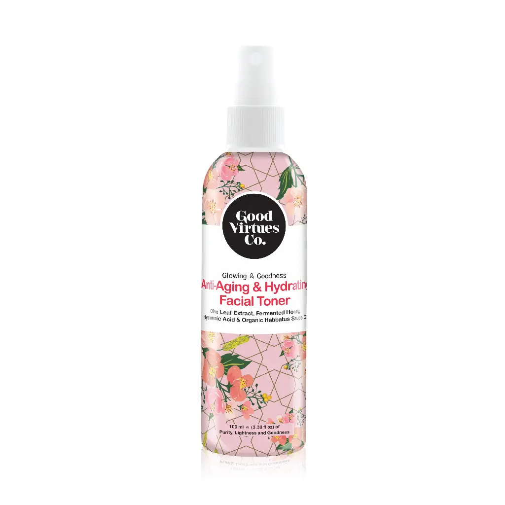 Good Virtues Co. Anti-Aging Facial Toner with Fermented Black Bee Honey Extract and Hyaluronic Acid | 100ml