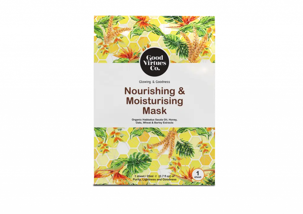 Good Virtues Co. Nourishing & Moisturising Sheet Mask with Oats, Barley Mixture | 20g