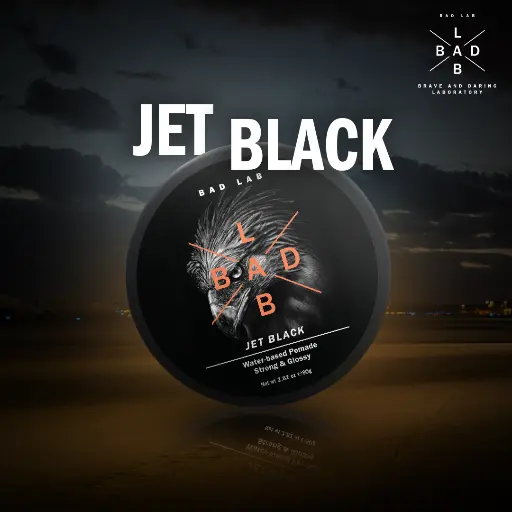 Bad Lab Jet Black Hair Styling Pomade for Men | 40g