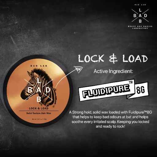 Bad Lab Lock & Load Solid Strong Hold Hair Wax for Men | 70g