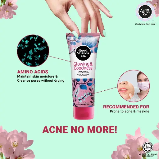 [9555723801195] Good Virtues Co. Acne Control Facial Cleanser with Japanese AcneBusters Complex | 100ml