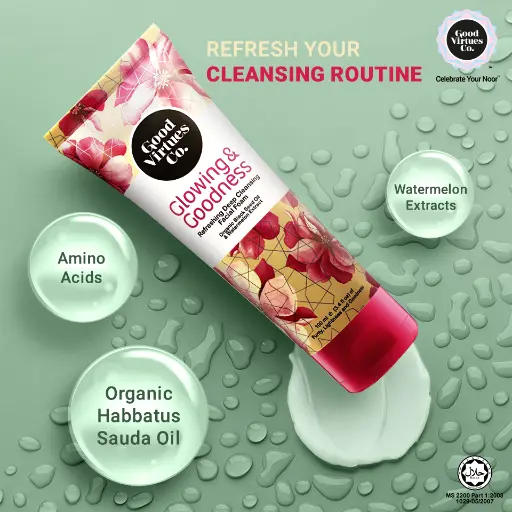 [9555723801201] Good Virtues Co. Refreshing Deep Cleansing Facial Foam | 100ml