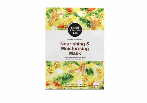 [9555723802406] Good Virtues Co. Nourishing & Moisturising Sheet Mask with Oats, Barley Mixture | 20g
