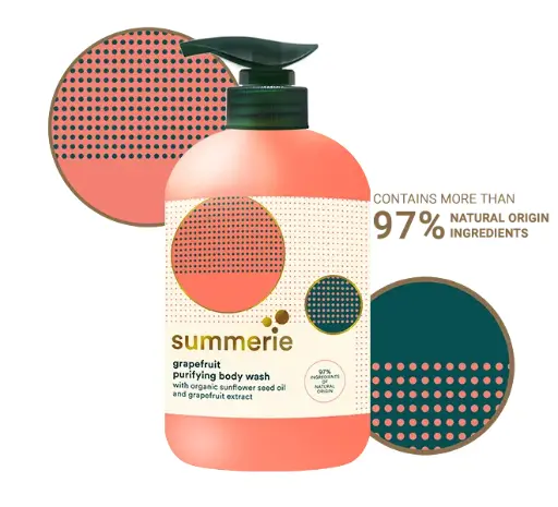 Summerie Grapefruit Body Wash for Women | Purifying and Brightening