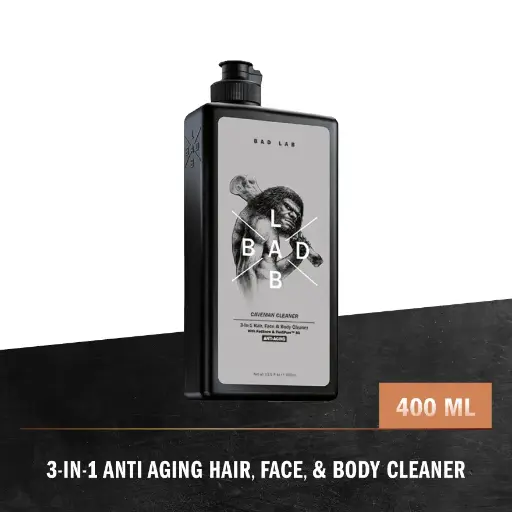Bad Lab Anti-Aging 3-in-1 Caveman Cleaner for Face, Body & Hair | 400ml